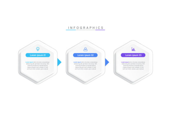 3 Steps Modern Business Infographic Guide