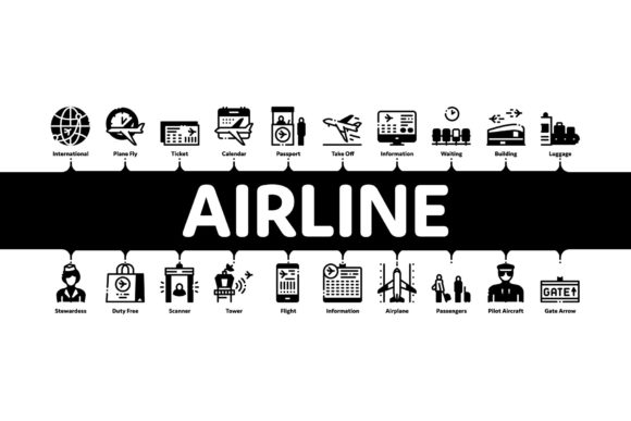 Airline and Airport Minimal Infographic: Streamlining Visual Communication for Modern Travel