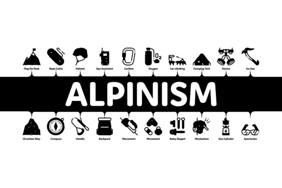 Alpinism Minimal Infographic Banner Design Guide