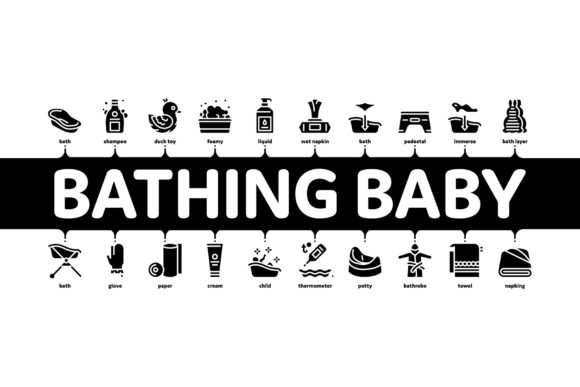 Bathing Baby Tool Minimal Infographic: Visual Clarity for Modern Parenting Resources