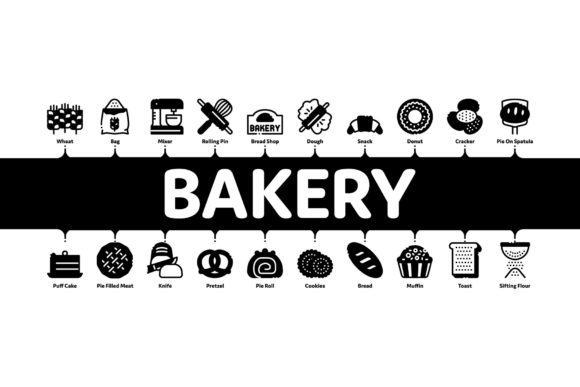 Evaluating the Bakery Tasty Food Minimal Infographic Vector Asset