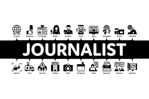 Journalist Reporter Minimal Infographic Design Guide