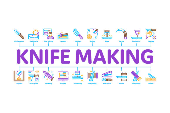 Knife Making Utensil Minimal Infographic: Integrating Visual Assets into Craft and Content Workflows