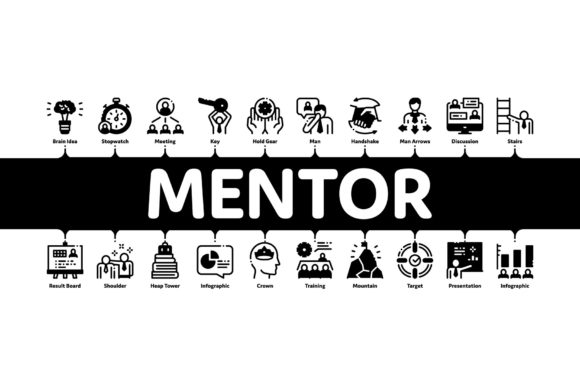 Mentor Relationship Minimal Infographic: Visualizing Growth and Guidance