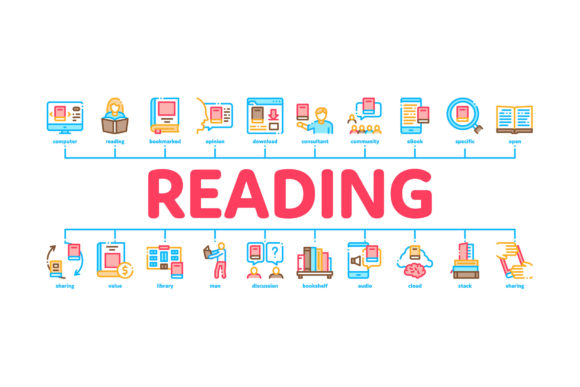 Reading Library Book Minimal Infographic: A Practical Guide to Visual Learning Assets