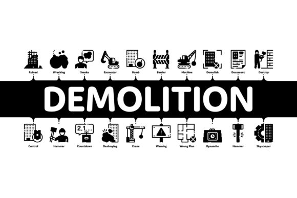 Strategic Application of the Demolition Building Minimal Infographic in Professional Communication