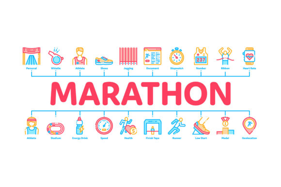 Strategic Application of the Marathon Minimal Infographic Banner for Visual Communication