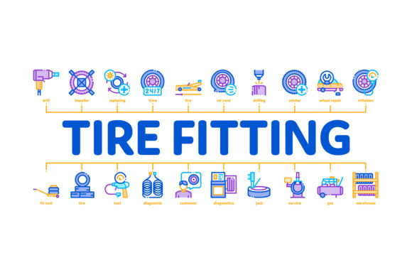Tire Fitting Service Minimal Infographic: Visual Clarity for Automotive Professionals